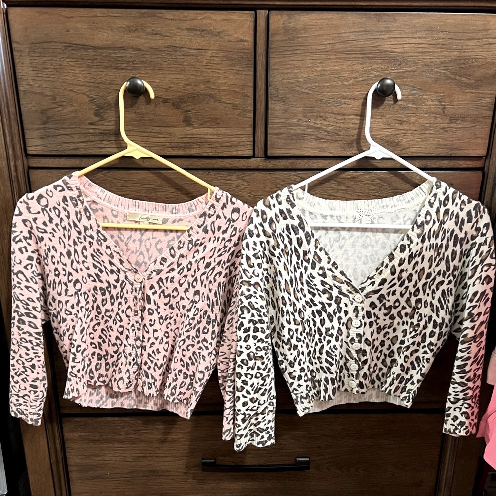 Leopard 🐆 cropped cardigan